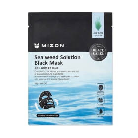 Mizon Seaweed Solution Black Mask - kangasmask merevetikate ja vulkaanilise tuhaga