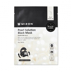 Mizon Pearl Solution Black Mask - kangasmask pärli ekstrakti ja vulkaanilise tuhaga